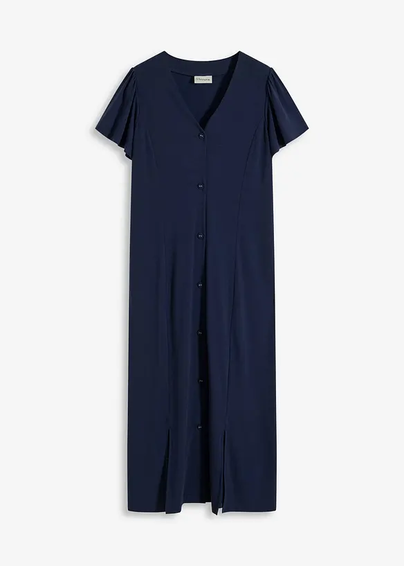 Abito in maglina con spacco, bonprix
