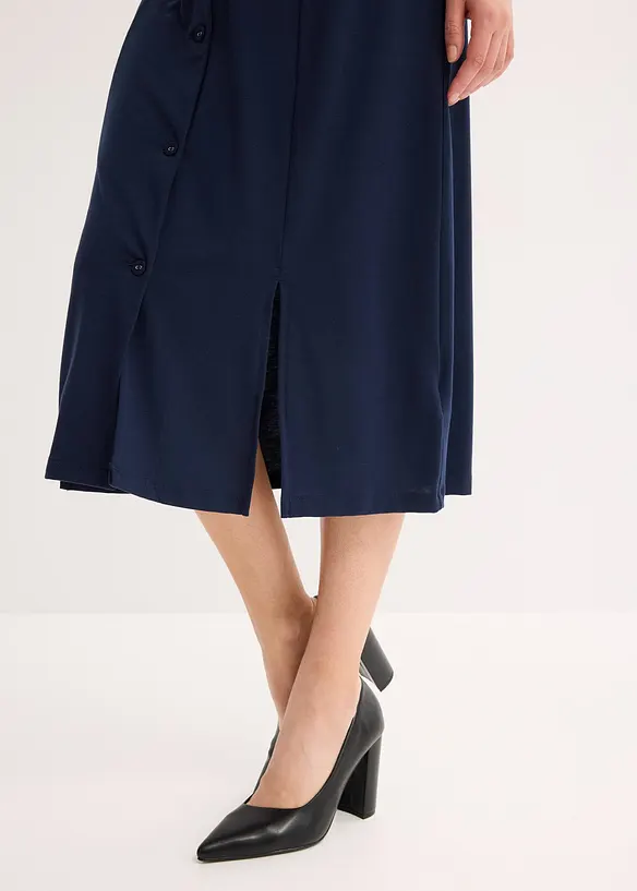 Abito in maglina con spacco, bonprix