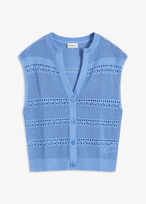 Cardigan traforato a maniche corte, bonprix