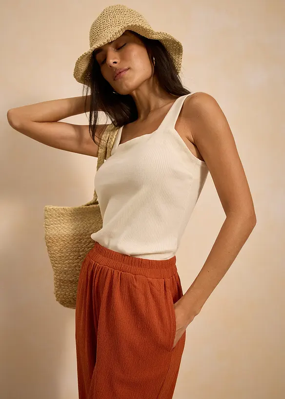 Pantaloni in jersey crêpe, bonprix