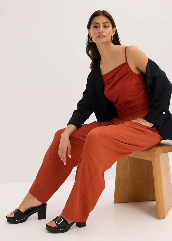Pantaloni in jersey crêpe, bonprix