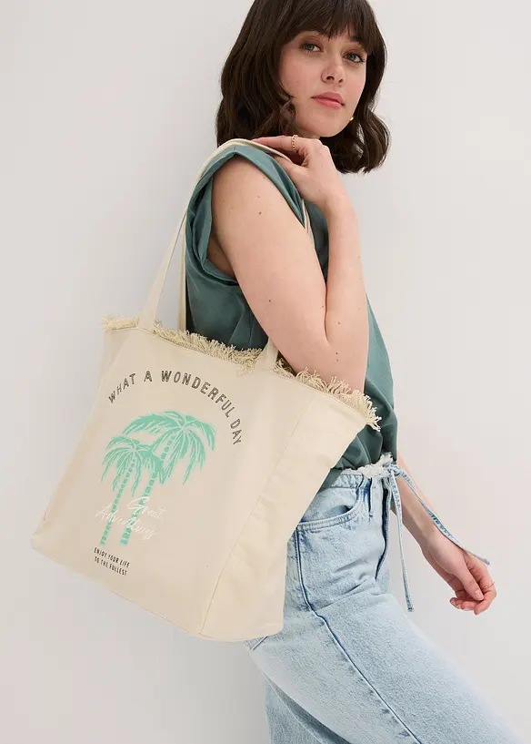 Borsa shopper in tela, bonprix