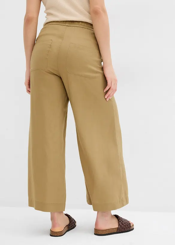 Pantaloni a 7/8 in lyocell con elastico in vita, bonprix