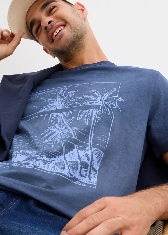 T-shirt in puro cotone biologico effetto lavato, bonprix