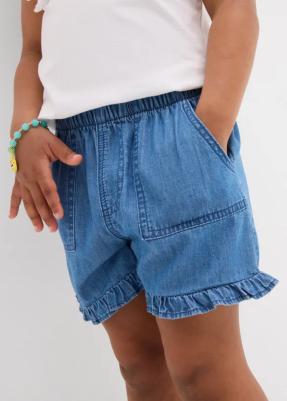 Shorts di jeans in cotone fluente, bonprix