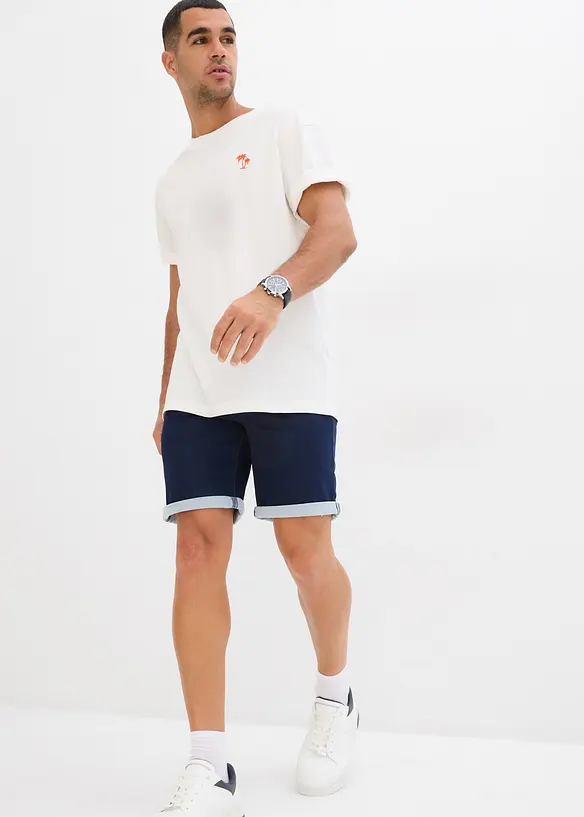 Bermuda di jeans in felpa, regular fit, bonprix