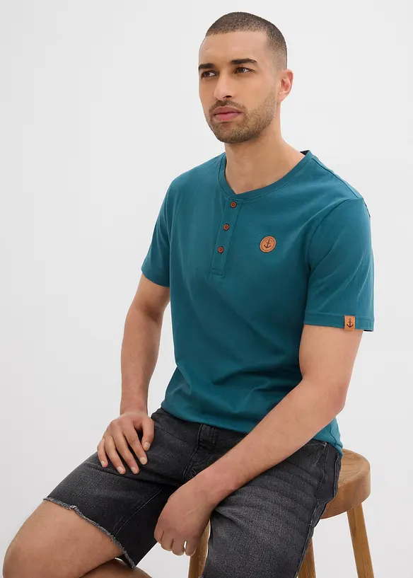 Maglia serafino in puro cotone biologico (pacco da 2), bonprix