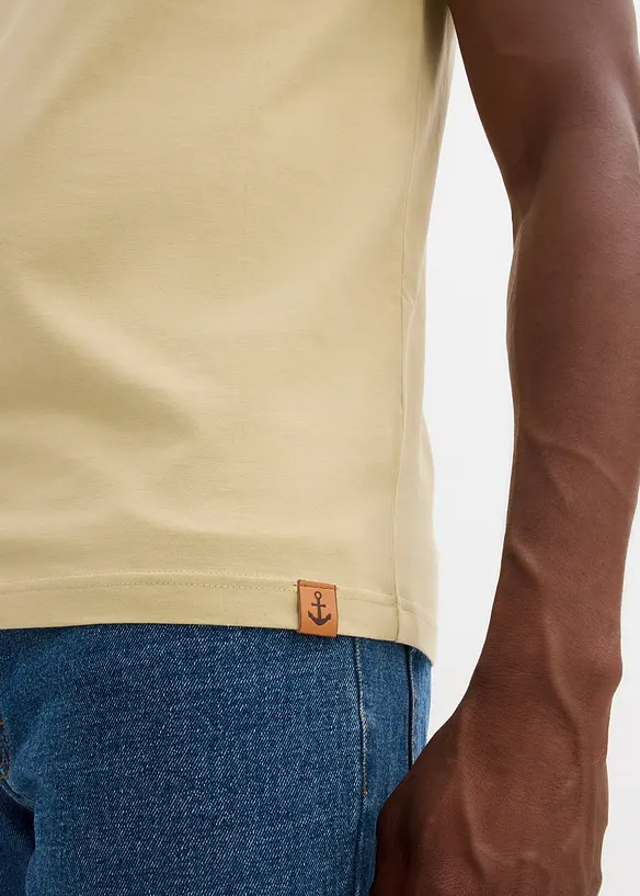 Maglia serafino in puro cotone biologico, bonprix