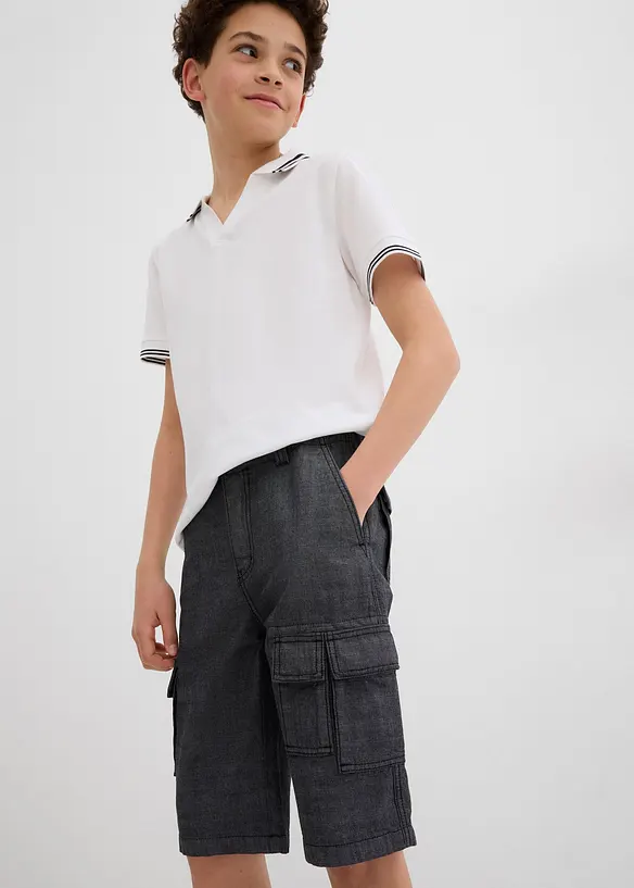 Bermuda cargo in chambray, regular fit, bonprix