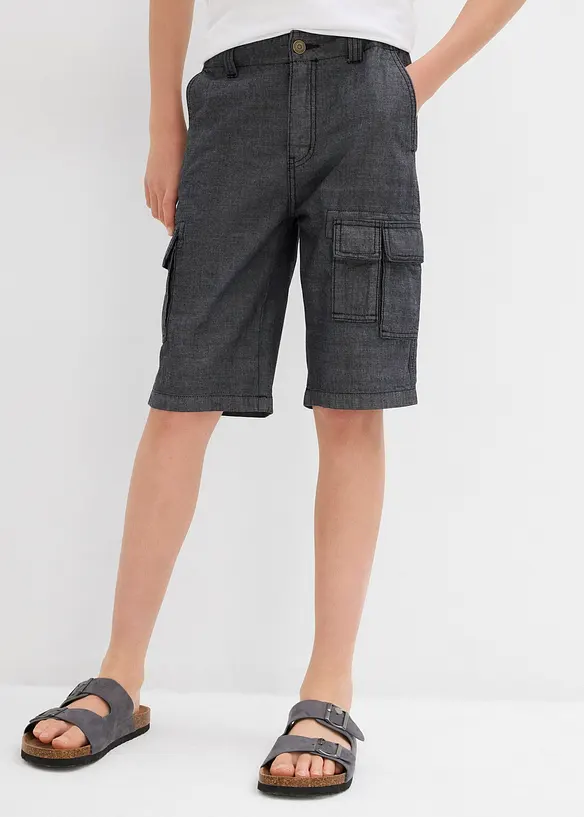 Bermuda cargo in chambray, regular fit, bonprix