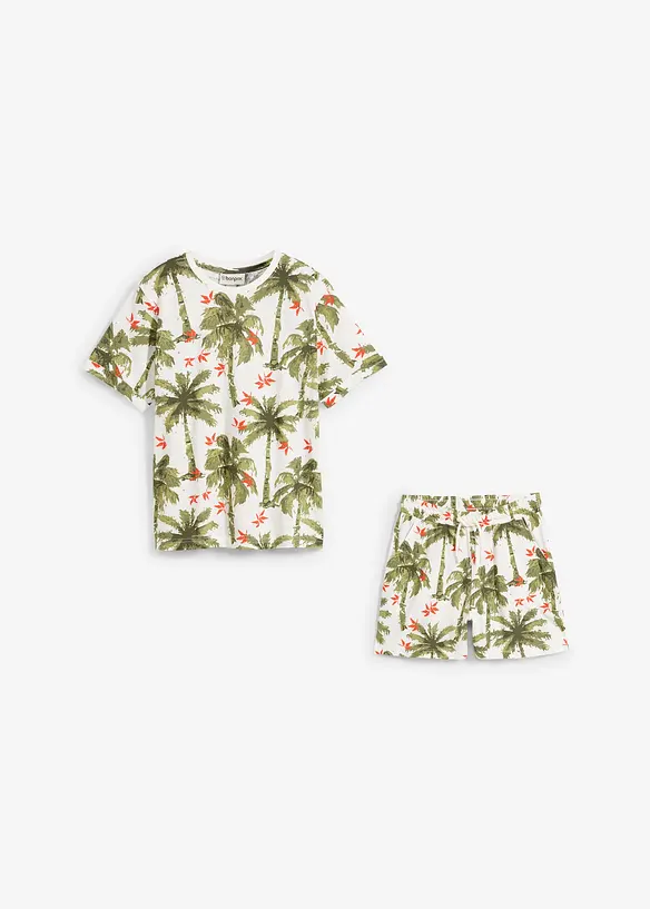 T-shirt e pantaloncini in cotone biologico (set 2 pezzi), bonprix