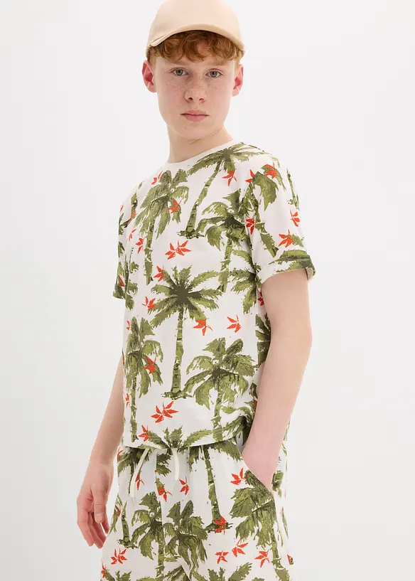 T-shirt e pantaloncini in cotone biologico (set 2 pezzi), bonprix