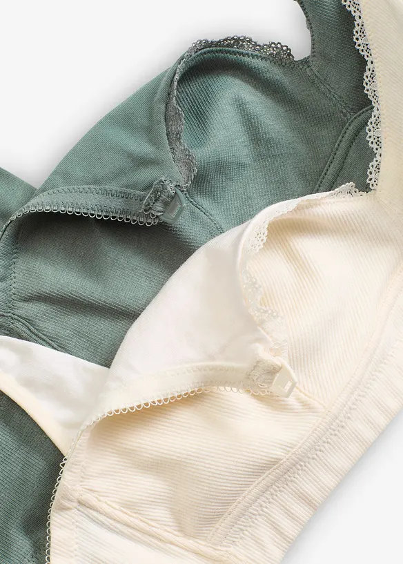 Reggiseno allattamento senza ferretto con cotone biologico (pacco da 2), bonprix
