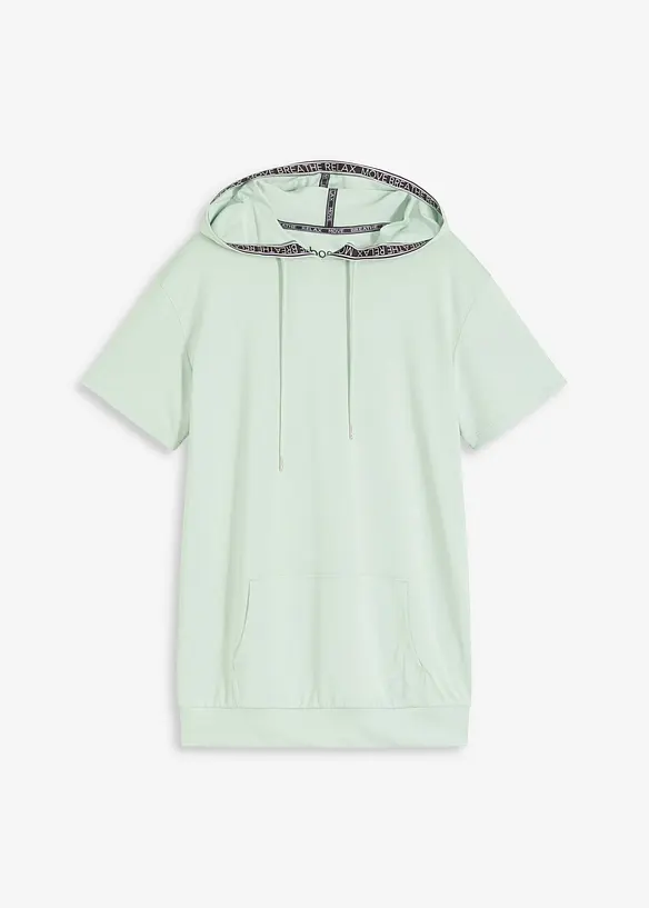 T-shirt oversize per sport con cappuccio, ad asciugatura rapida, bonprix