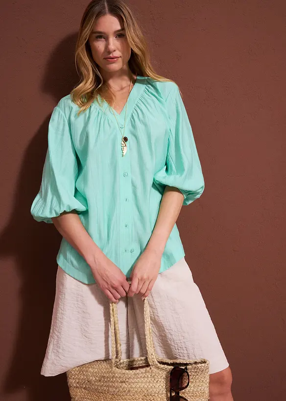 Camicetta oversize in misto viscosa morbido, bonprix