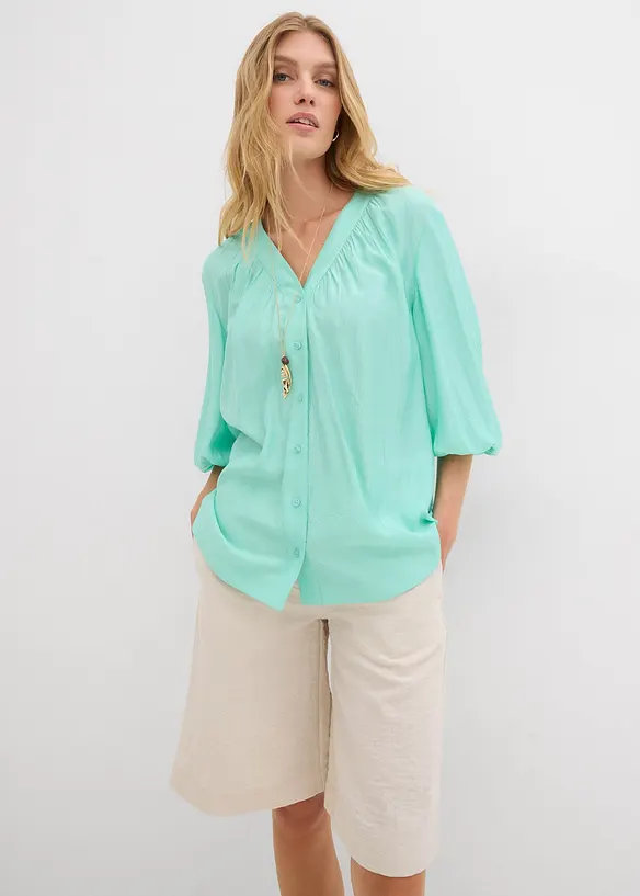 Camicetta oversize in misto viscosa morbido, bonprix