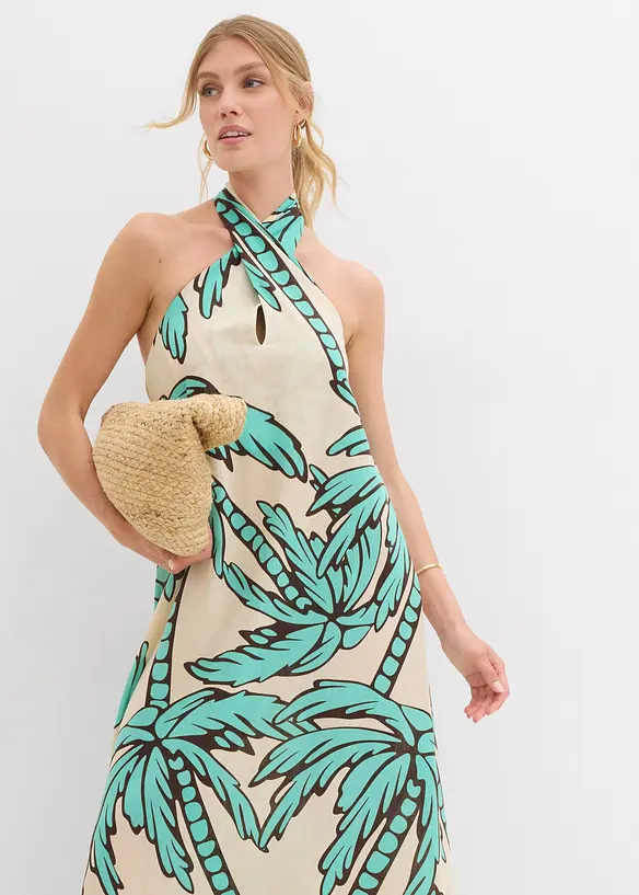 Abito svasato con scollo all'americana, bonprix