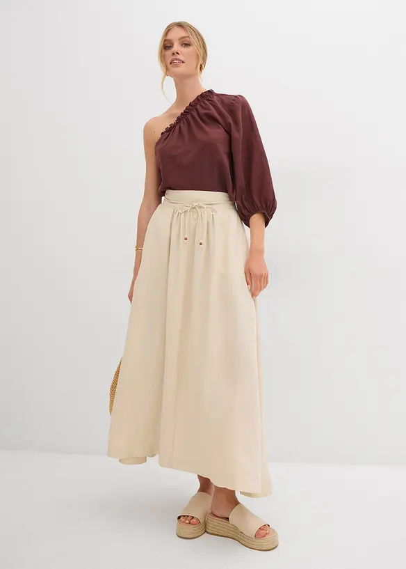 Gonna lunga in misto lyocell fluente, bonprix