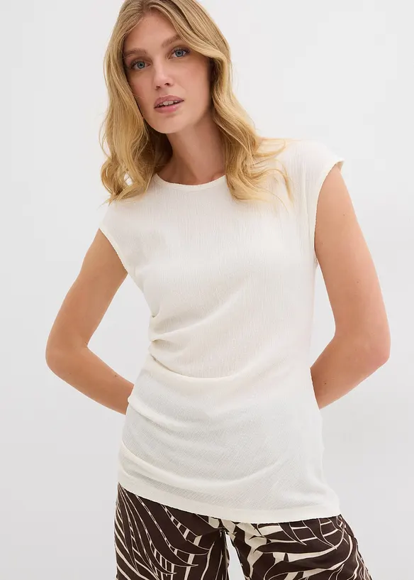 Maglia in crêpe operato, bonprix