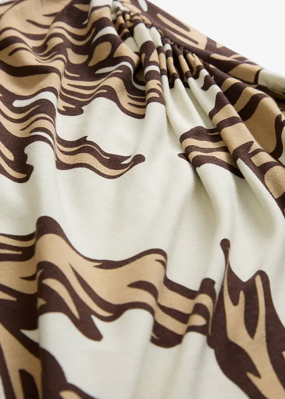 Gonna di jersey fantasia in misto viscosa morbido, bonprix