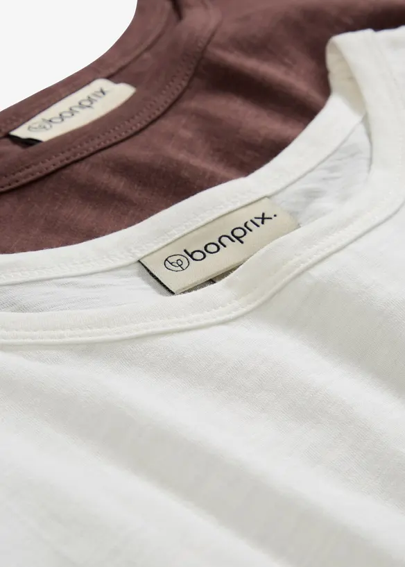 T-shirt in puro cotone biologico (pacco da 2), bonprix