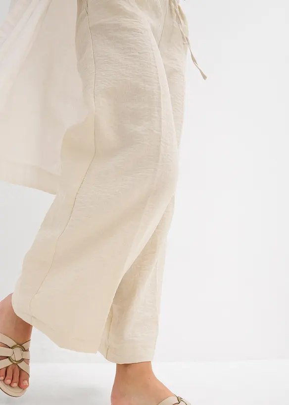Pantaloni culotte in misto viscosa fluente, bonprix