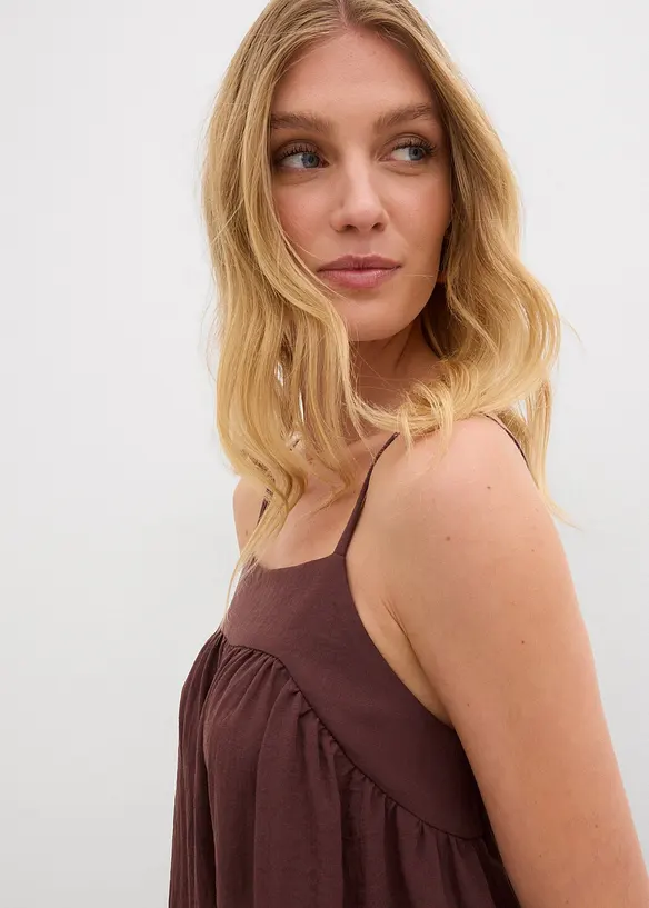 Abito con spalline in misto viscosa morbido, bonprix