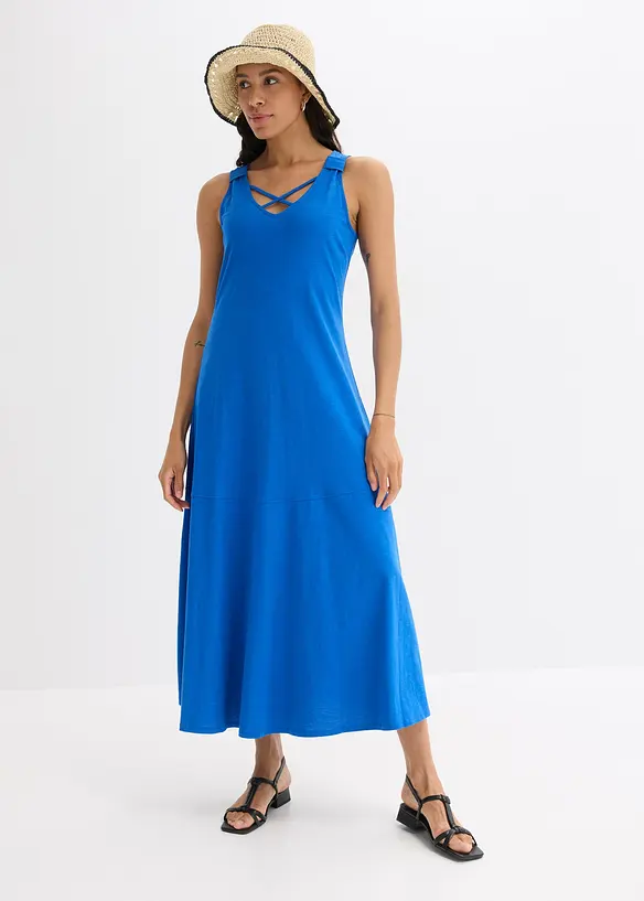 Abito lungo con spalline in puro cotone biologico, bonprix