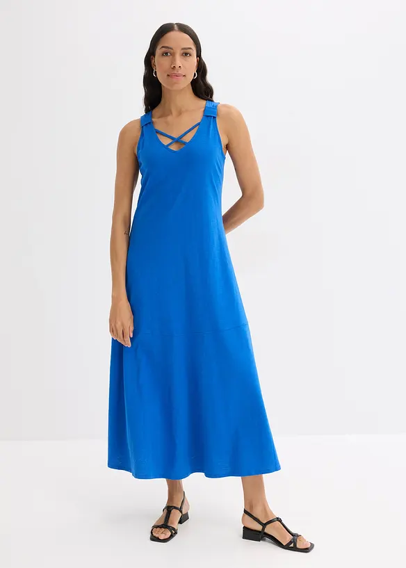 Abito lungo con spalline in puro cotone biologico, bonprix