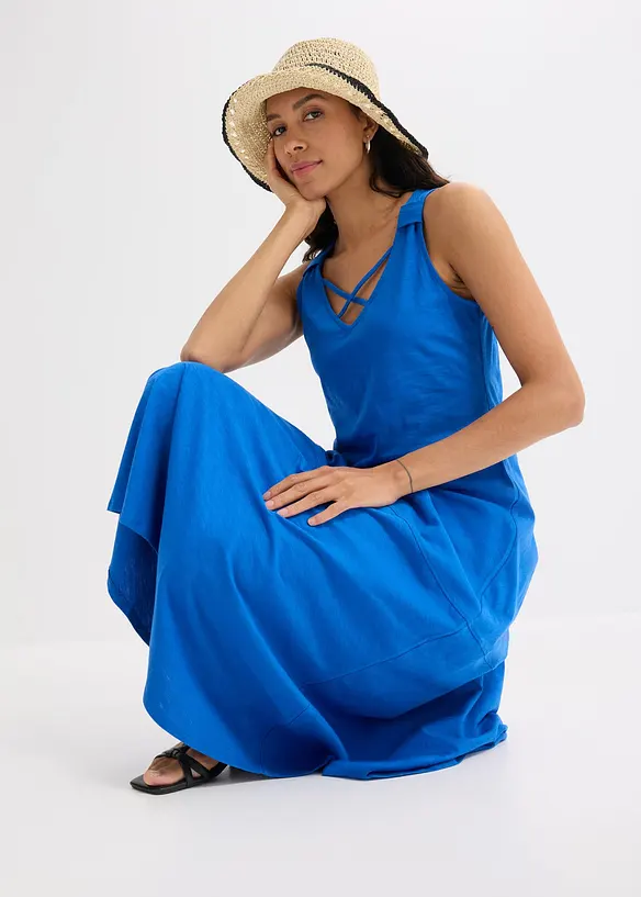 Abito lungo con spalline in puro cotone biologico, bonprix