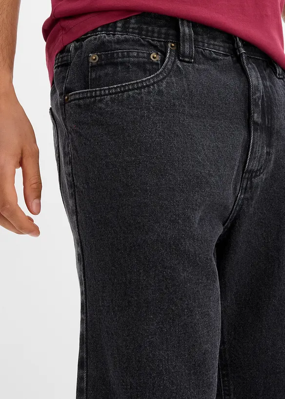 Bermuda in jeans con inserti elasticizzati ai lati, classic fit, bonprix