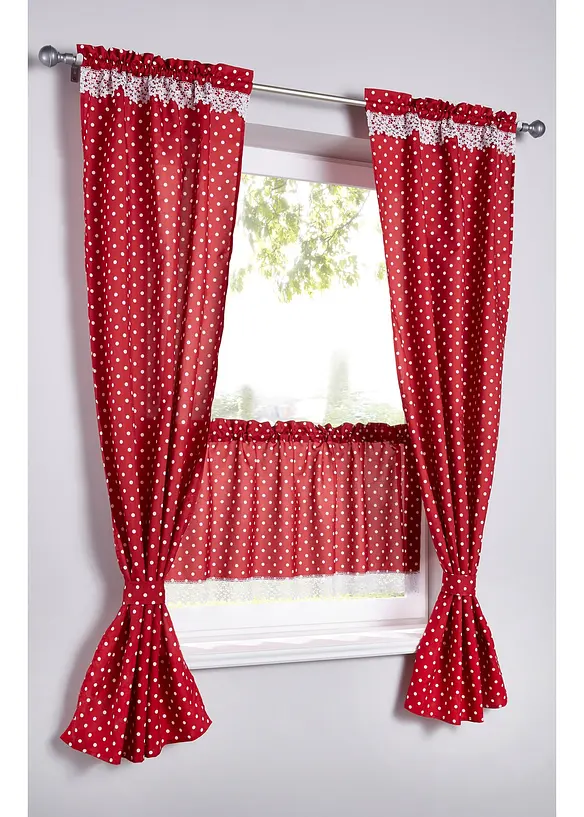 Tende fantasia con fermatenda (set 4 pezzi), bonprix