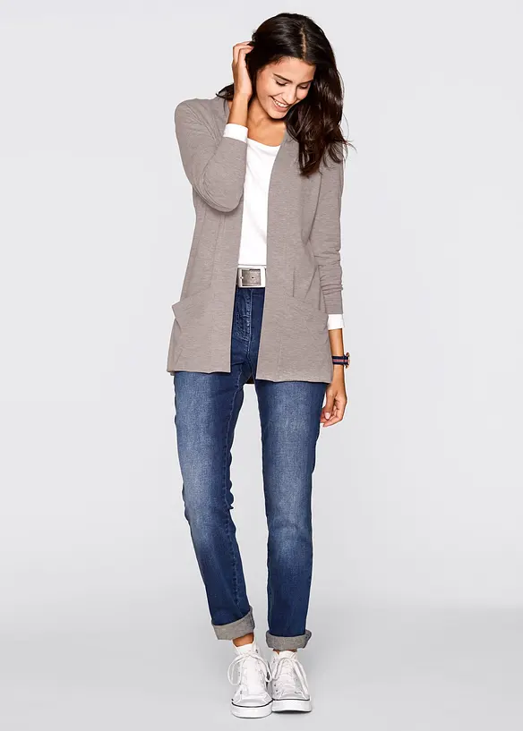 Cardigan in maglina elasticizzata con viscosa morbida, bonprix