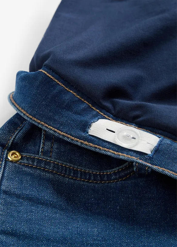 Shorts prémaman in denim di cotone elasticizzato, bonprix