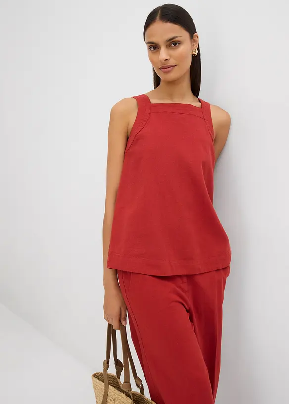 Blusa in misto viscosa con particolare annodato dietro, bonprix