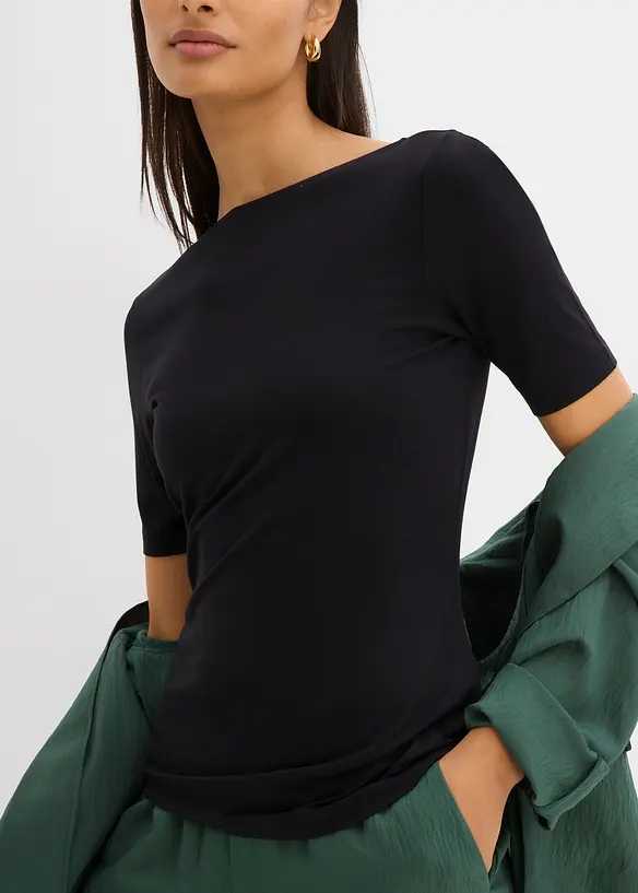 T-shirt in fine viscosa, bonprix