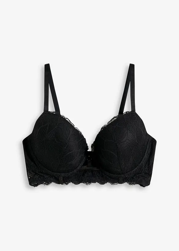 Reggiseno con coppe preformate e pizzo morbido, bonprix