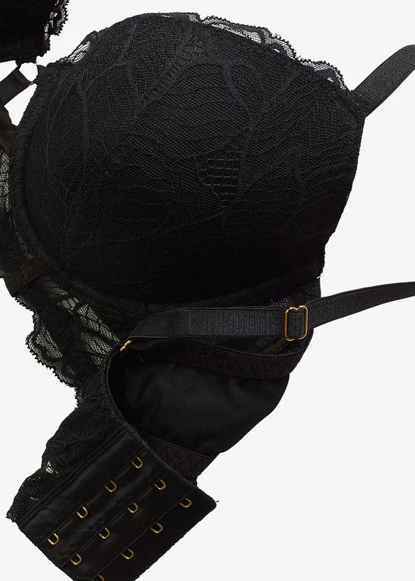 Reggiseno con coppe preformate e pizzo morbido, bonprix