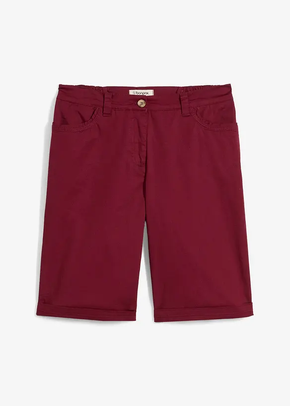 Bermuda in popeline di cotone con cinta comoda, bonprix