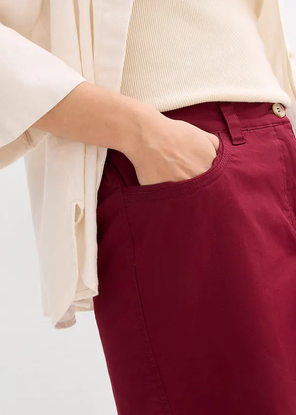 Bermuda in popeline di cotone con cinta comoda, bonprix