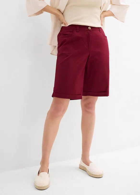 Bermuda in popeline di cotone con cinta comoda, bonprix