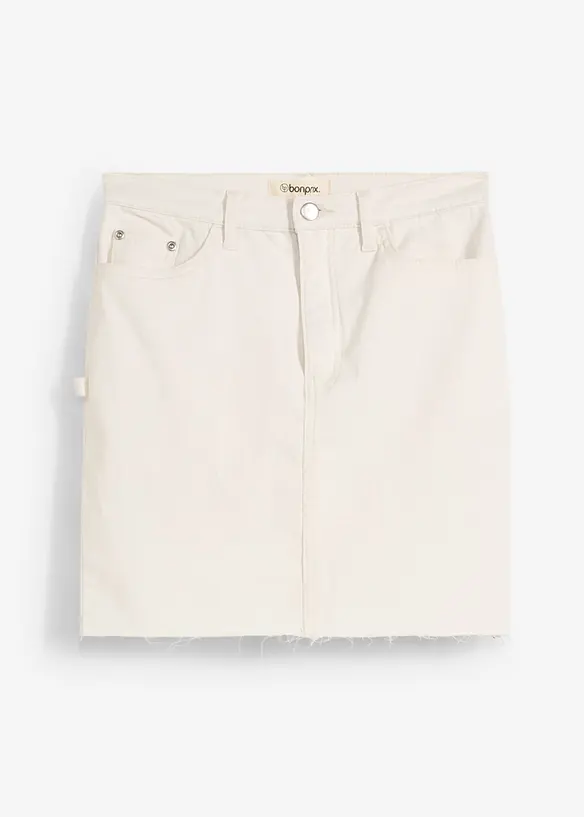 Minigonna in misto cotone elasticizzato, bonprix