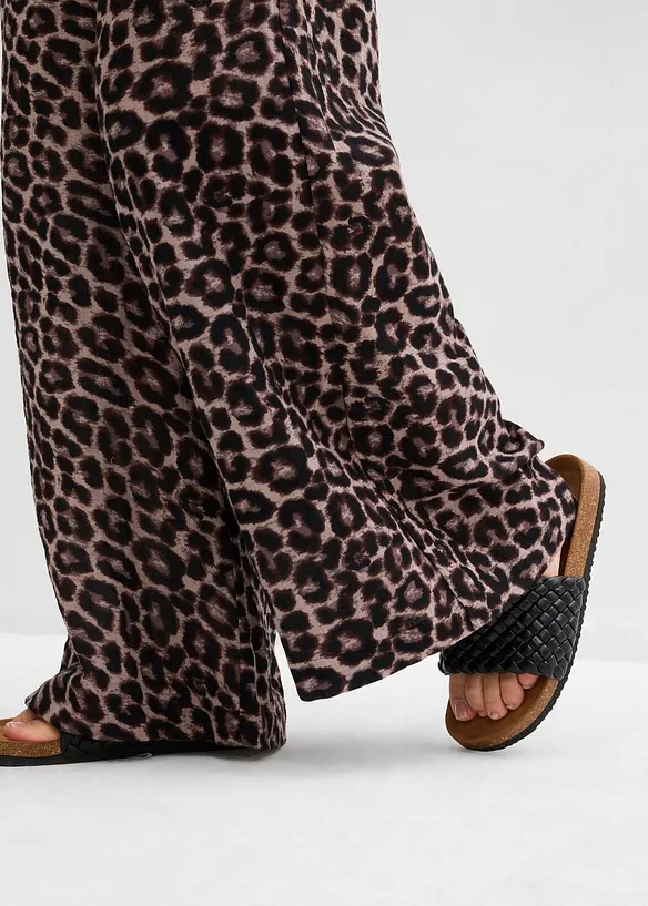 Pantaloni a palazzo in mussola di cotone, bonprix