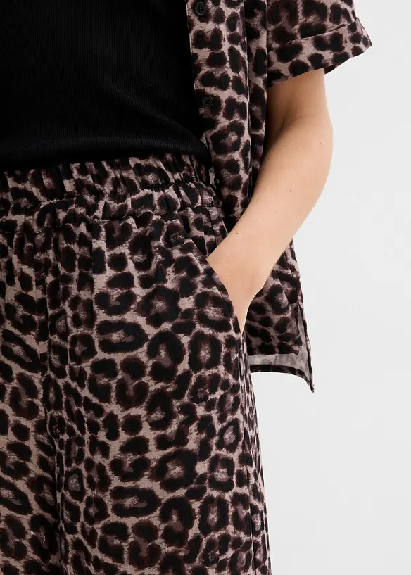 Pantaloni a palazzo in mussola di cotone, bonprix