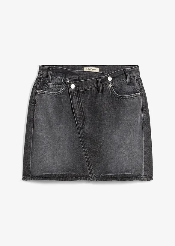 Gonna di jeans con cinta asimmetrica, bonprix