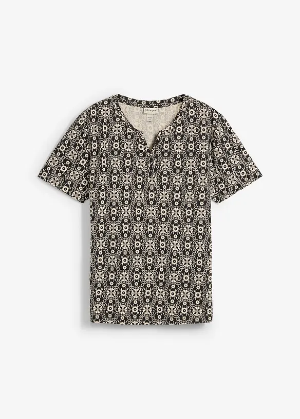 Maglia serafino in puro cotone, bonprix