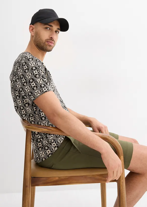 Maglia serafino in puro cotone, bonprix