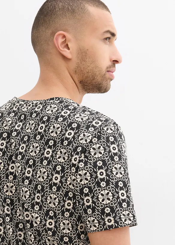 Maglia serafino in puro cotone, bonprix