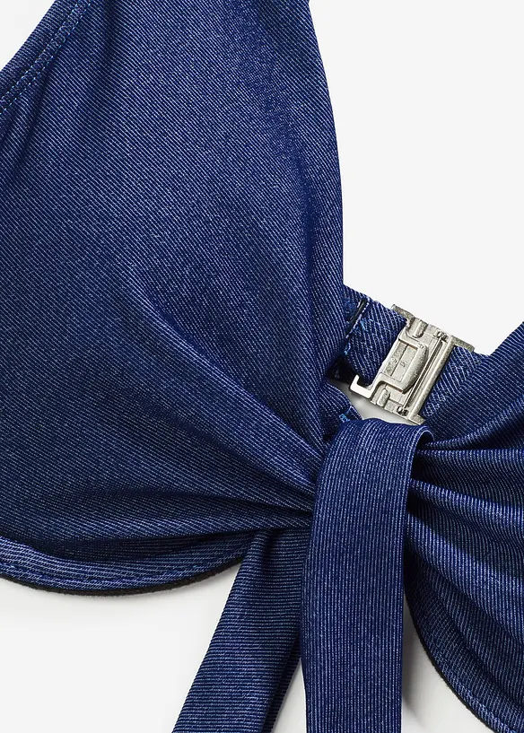 Reggiseno per bikini effetto denim con ferretto, bonprix
