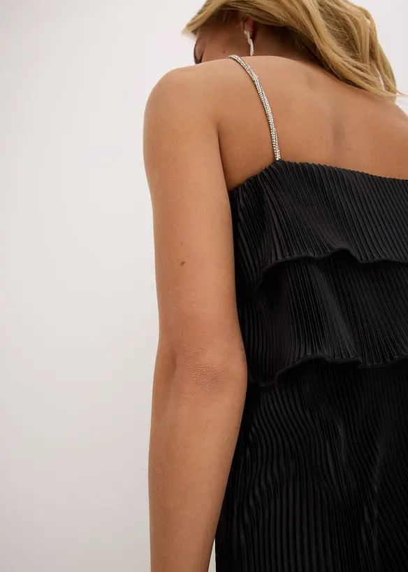 Abito di jersey plissettato, bonprix